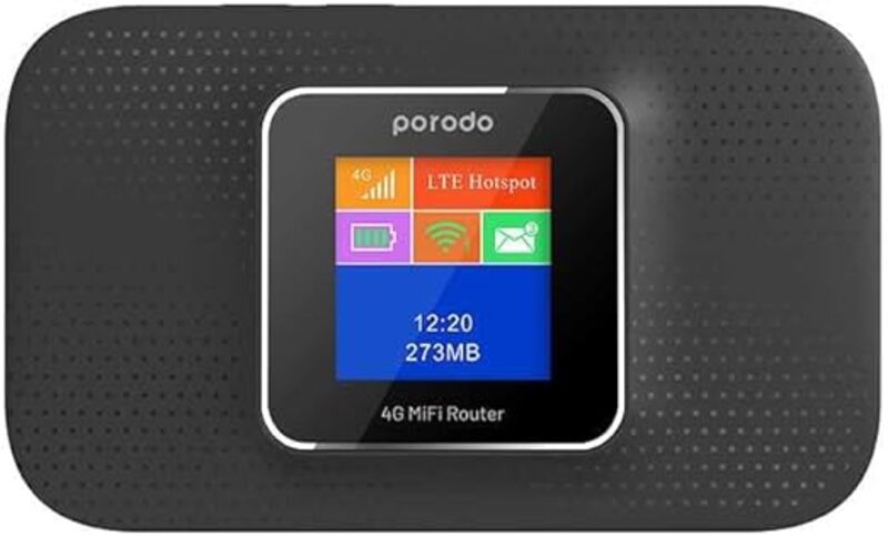 Portable 4G High Speed CAT4 Router By Porodo3000mah Built in Battery